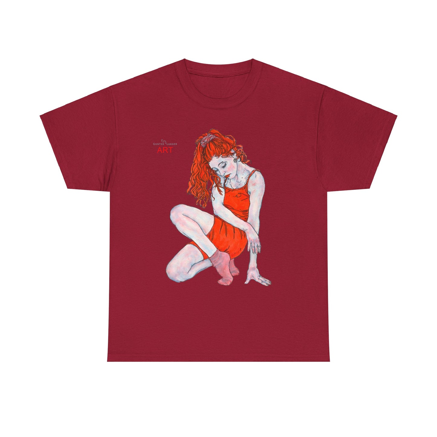 Unisex Heavy Cotton Tee - Motiv: Front Julia, H 41 cm