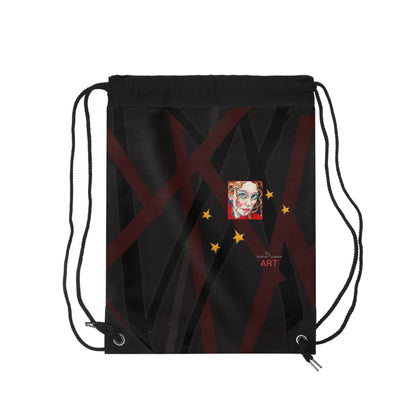 Drawstring Bag - Motiv: Vorderseite Franciska und Rückseite, Christina, Mikado sw