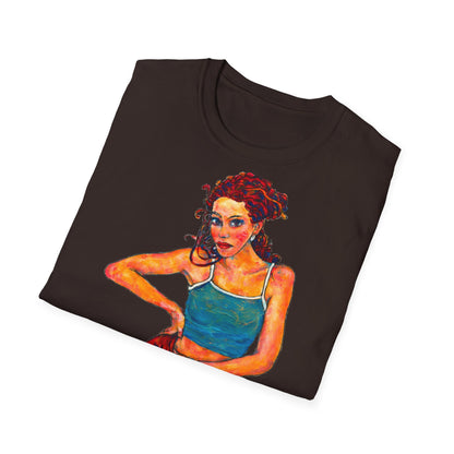 Unisex Softstyle T-Shirt - Motiv: Front Lea, H 49 cm