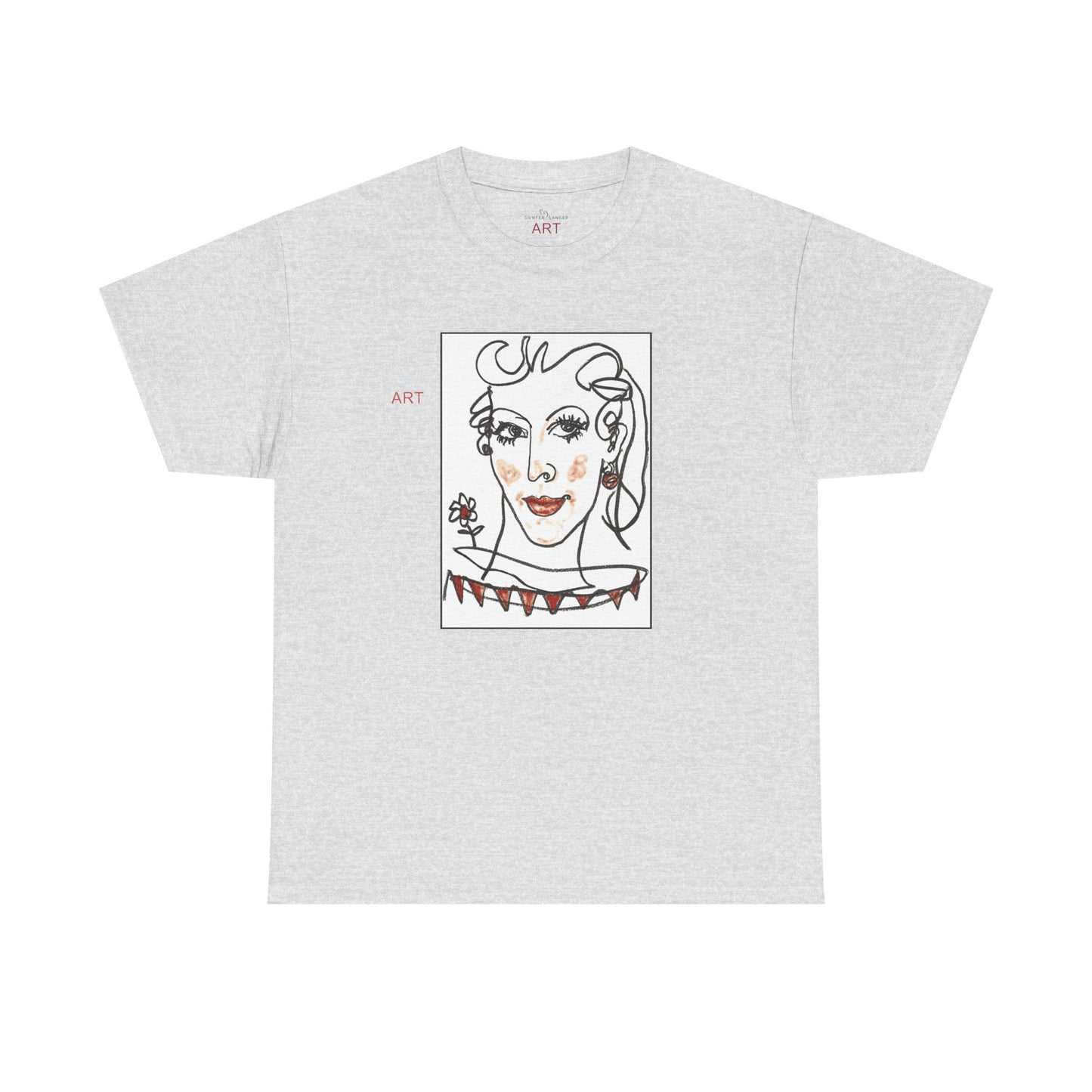 Unisex Heavy Cotton Tee - Motiv:  Front Lina, Neck Label