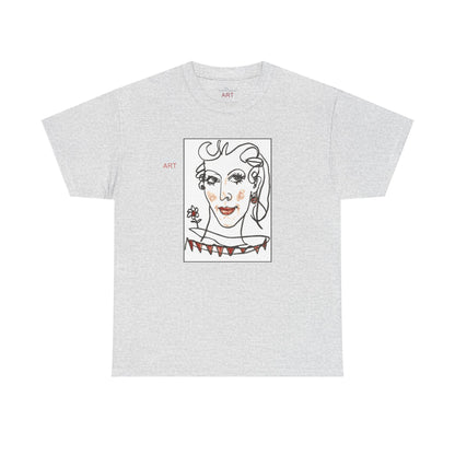 Unisex Heavy Cotton Tee - Motiv:  Front Lina, Neck Label