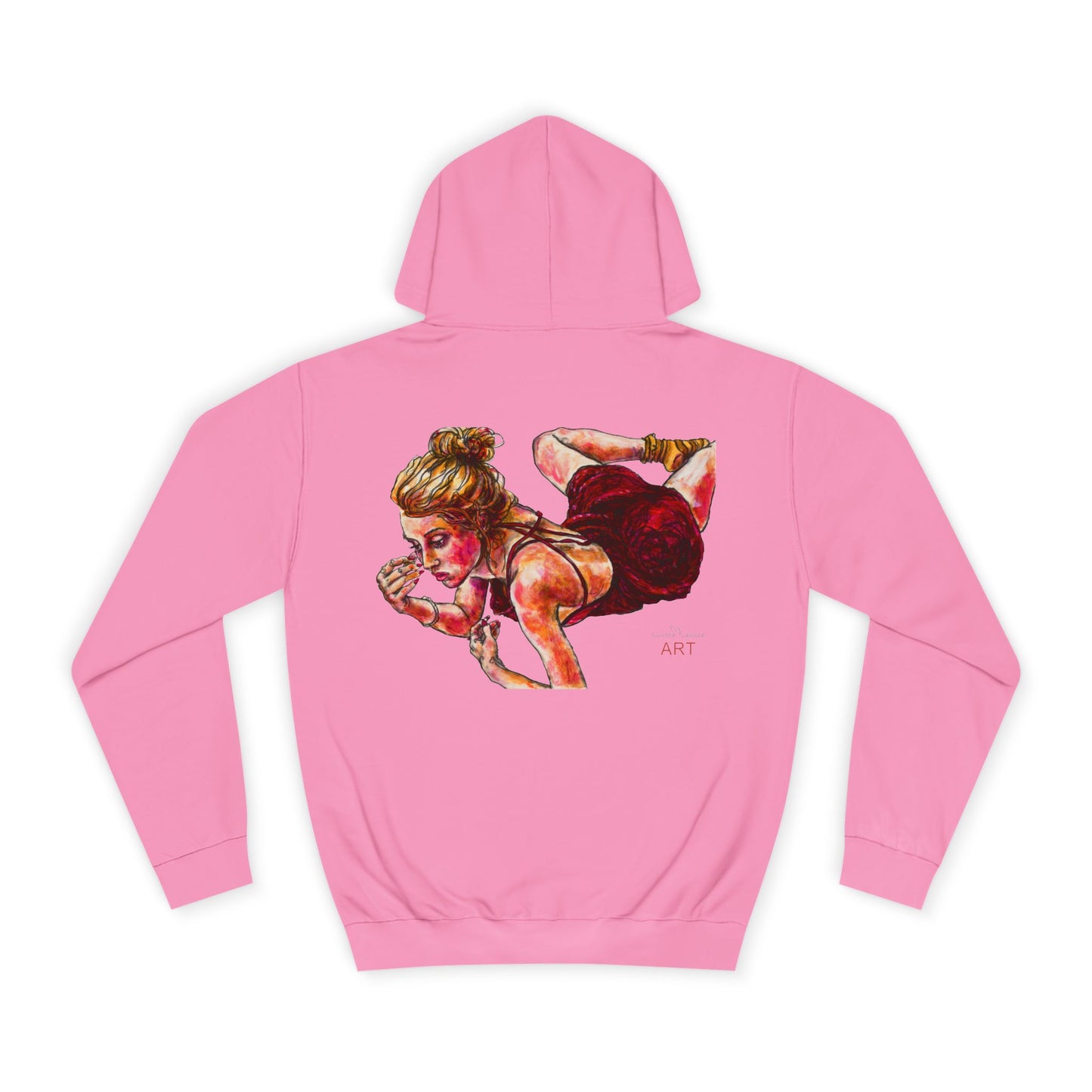 Unisex College Hoodie - Motiv: Front, Marla (Ausschnitt H 10 cm) & Rückseite Marla, H30 cm