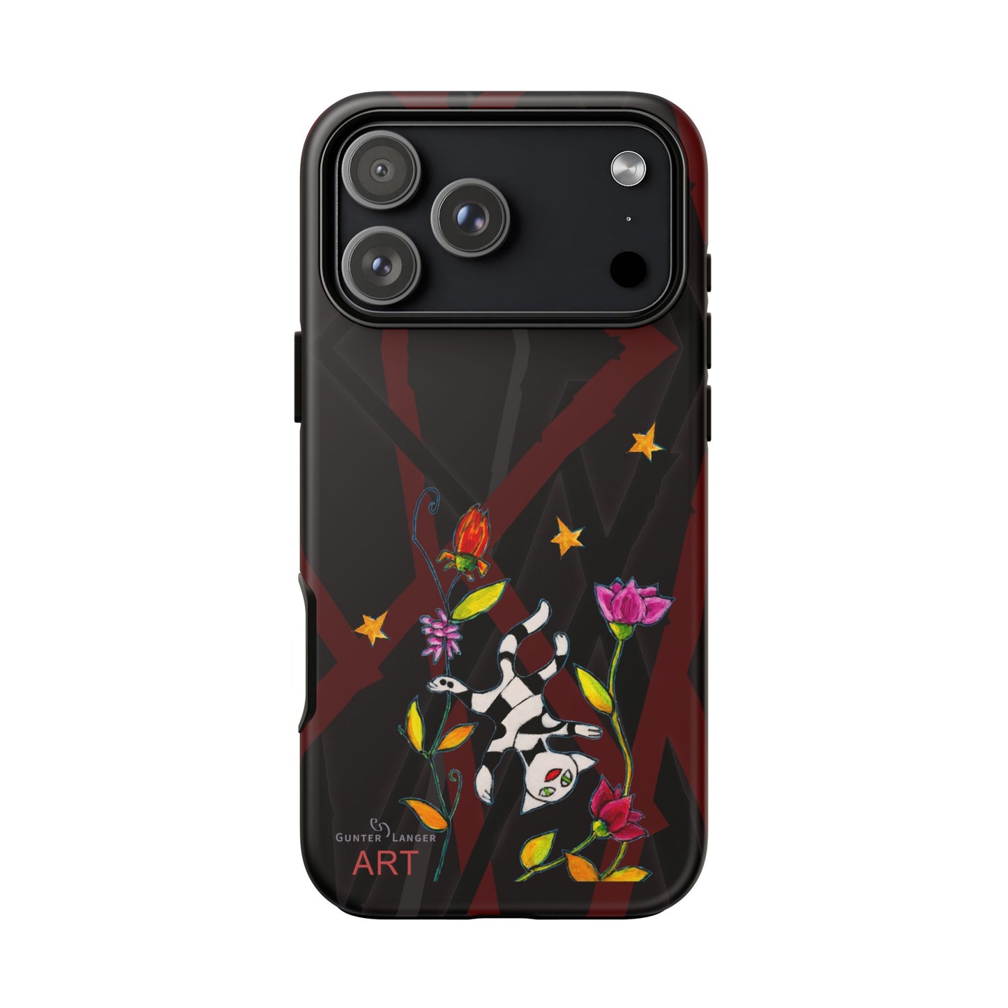 Tough Cases - iPhone - Motiv: Katze schwebt und Ranken, H 7,73 cm, Mikado3