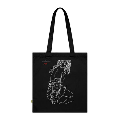 Organic Cotton Tote Bag - Motiv :Giselle (weiß), einseitig bedruckt, H 30 cm