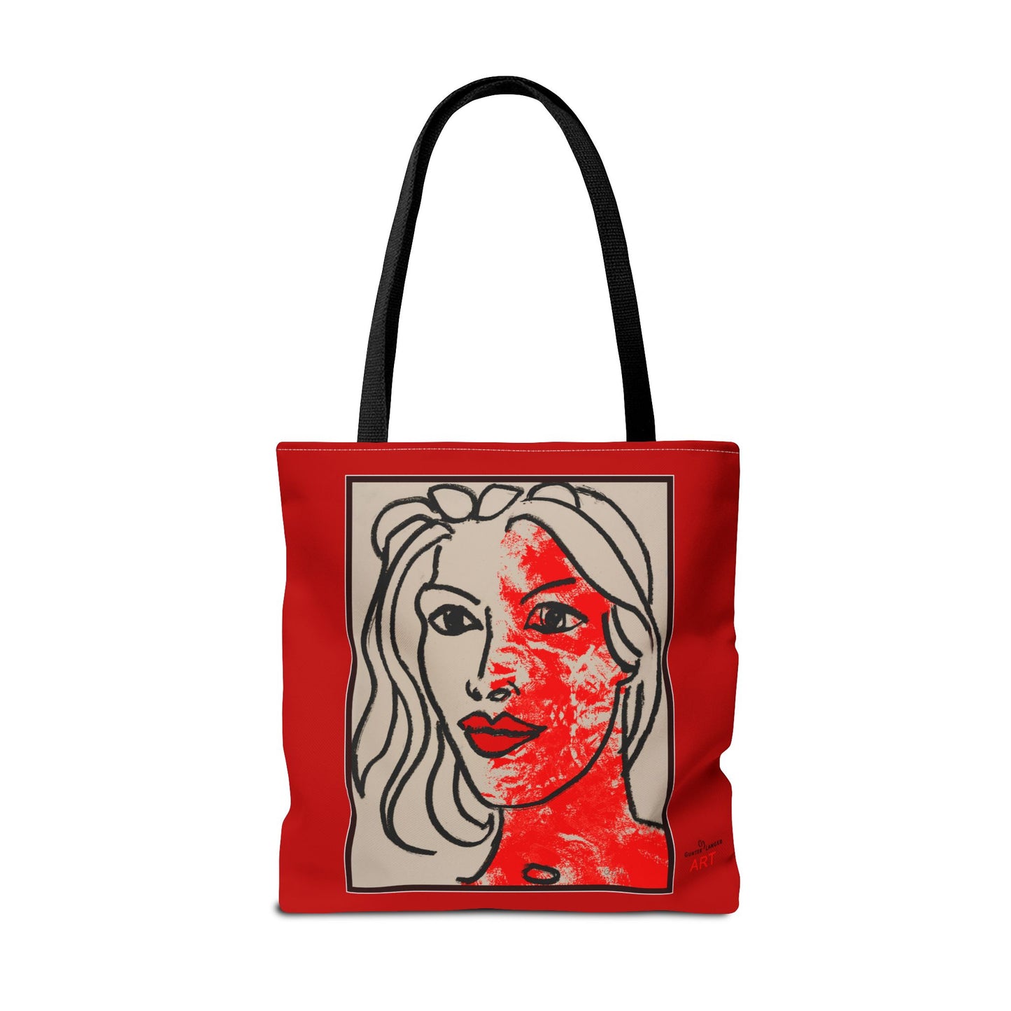 Tote Bag (AOP) - Motiv: Front Louisa & Rückseite Louisa 37cm, Rot
