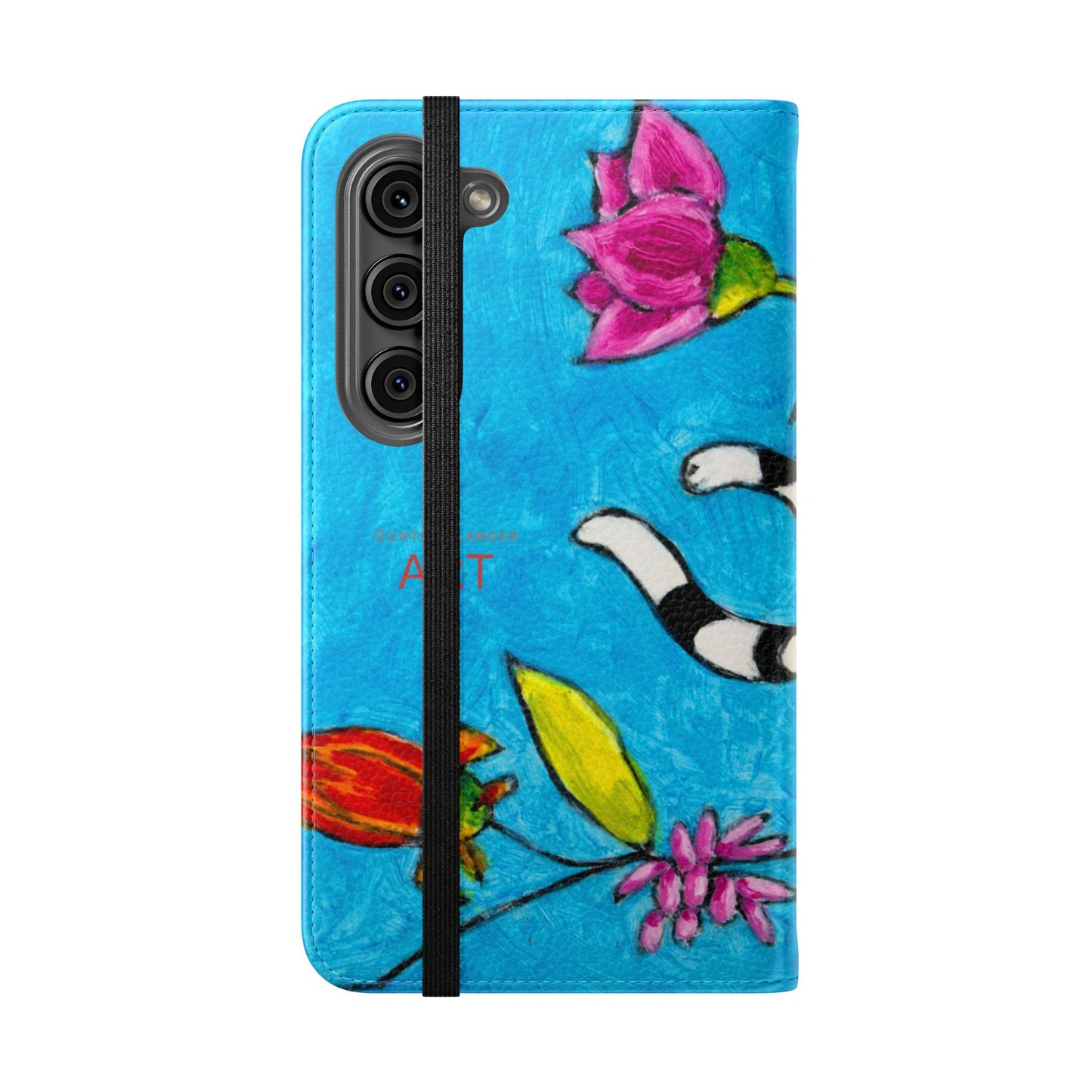 Flip Cases - Motiv: Gescheckte Katze schwebt