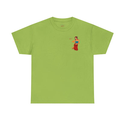 Unisex Heavy Cotton Tee - Motiv: Front, Lea, H 13cm, Neck Label