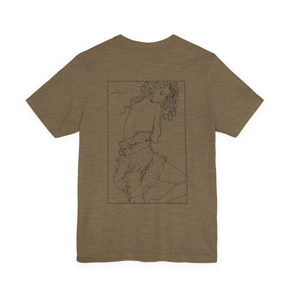 Unisex Jersey Short Sleeve Tee - Motiv: Rückseite Giselle, Kasten, H 40 cm