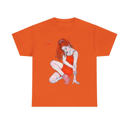 Unisex Heavy Cotton Tee - Motiv: Front Julia, H 41 cm