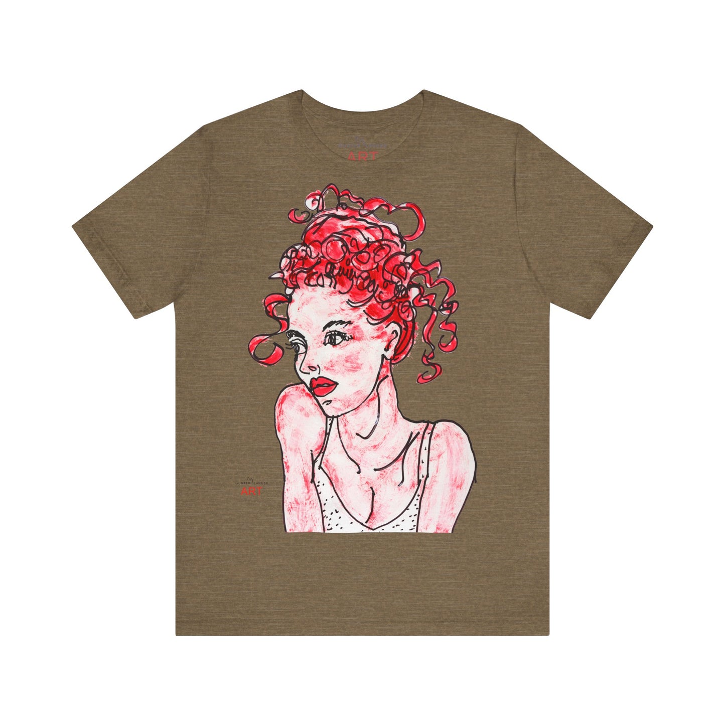 Unisex Jersey Short Sleeve Tee - Motiv: Front Mila, H 49 cm