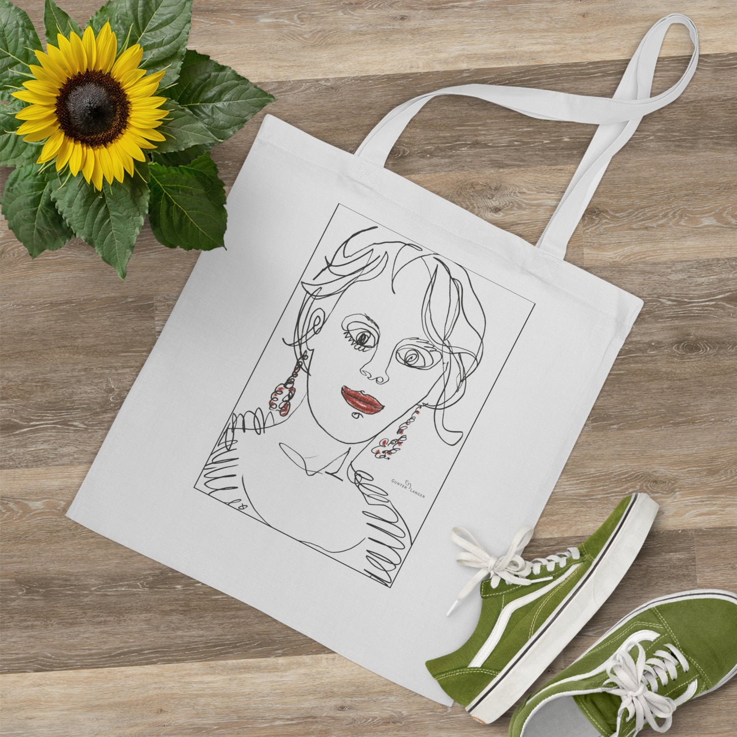 Tote Bag - Motiv: Kim, einseitig bedruckt, H 30,5 cm