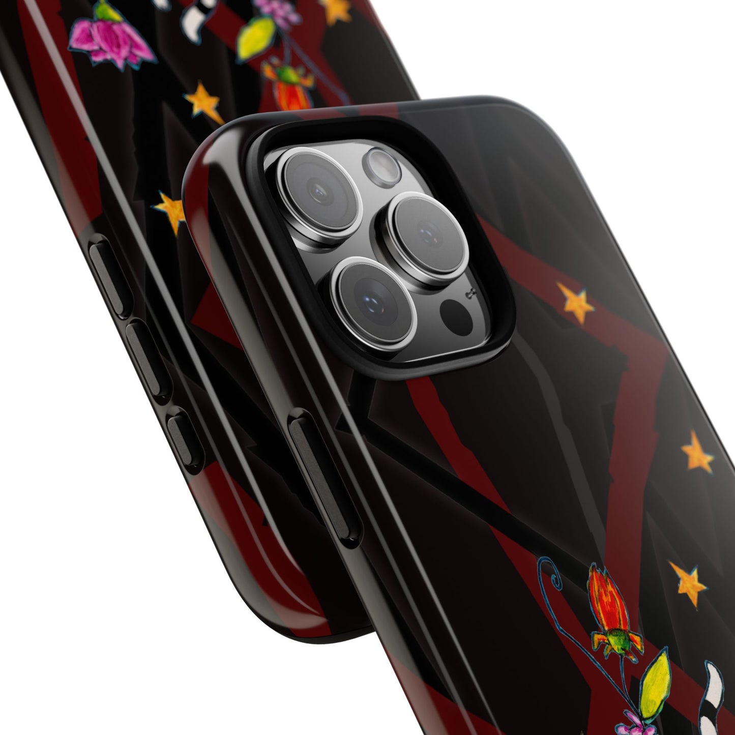 Tough Cases - iPhone - Motiv: Katze schwebt und Ranken, H 7,73 cm, Mikado3