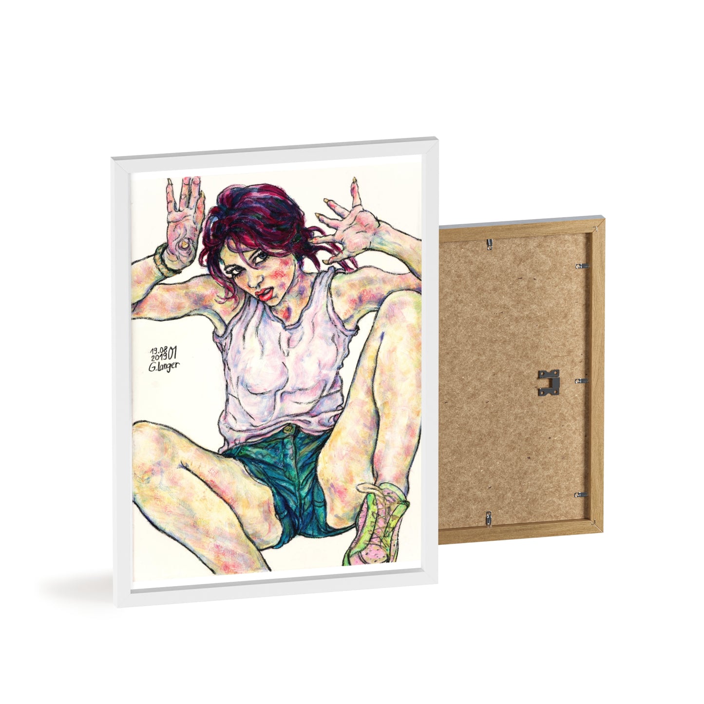 Posters with Wooden Frame - Motiv: Siegesgöttin