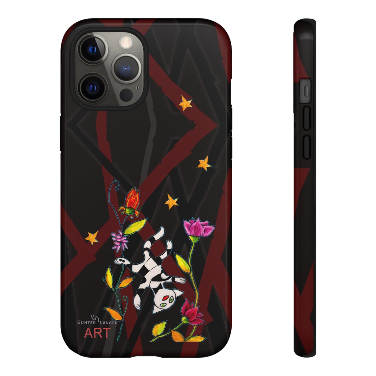 Tough Cases - iPhone - Motiv: Katze schwebt und Ranken, H 7,73 cm, Mikado3