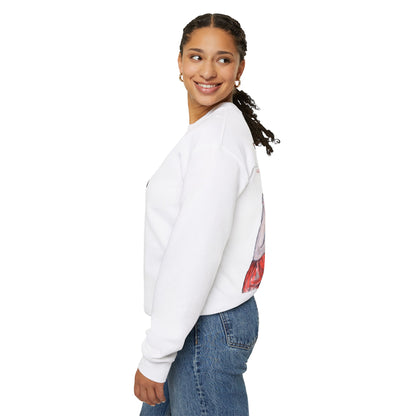Unisex Heavy Blend™ Crewneck Sweatshirt - Motiv: Front Bei dir (Ausschnitt) & Rückseite Bei dir H 43 cm