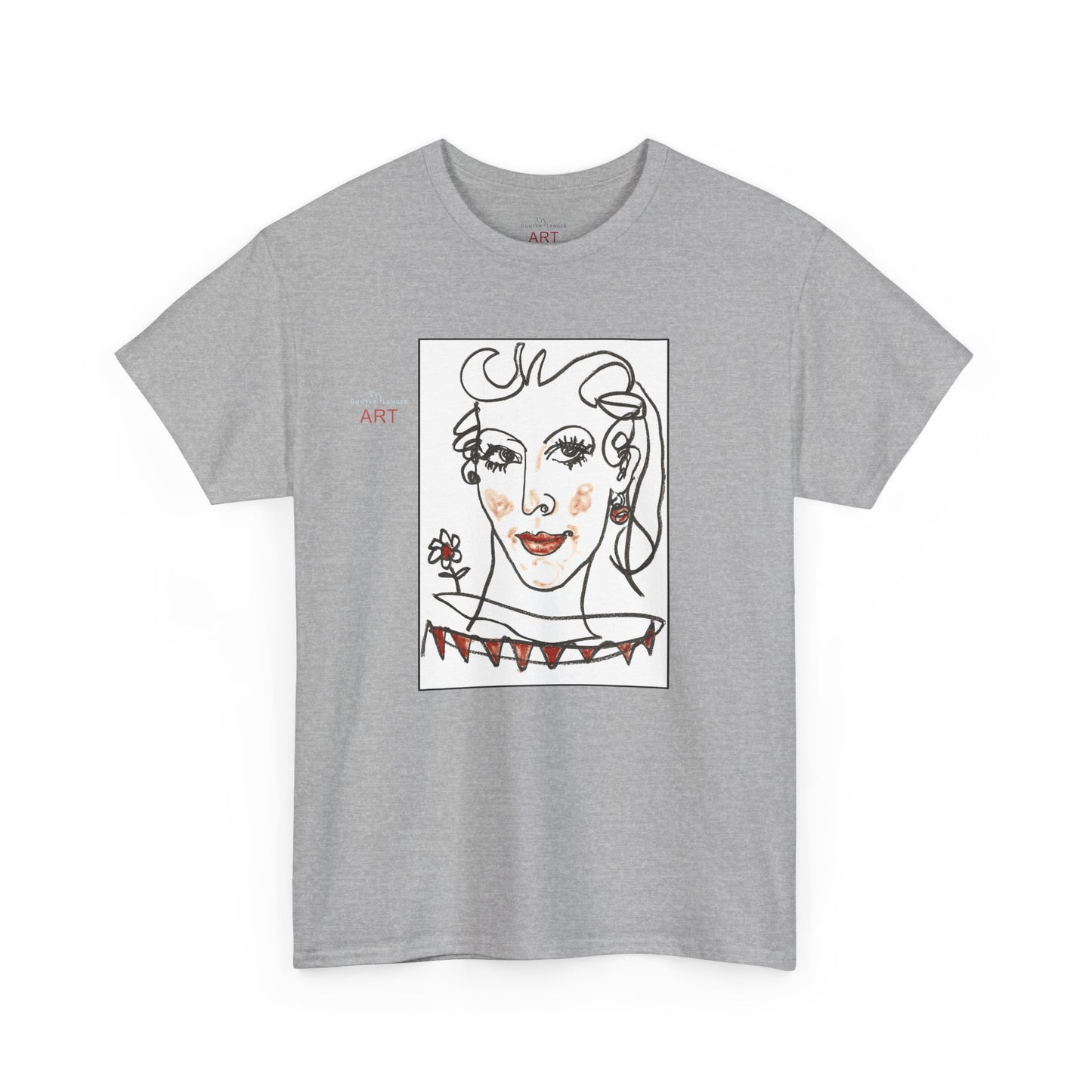 Unisex Heavy Cotton Tee - Motiv:  Front Lina, Neck Label