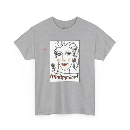 Unisex Heavy Cotton Tee - Motiv:  Front Lina, Neck Label