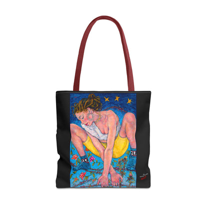 Tote Bag (AOP) - Motiv: Alva & Ida, Schwarz