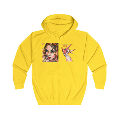 Unisex Full Zip Hoodie - Motiv: Front Camillal (klein) & Rückseite Camilla / Leni