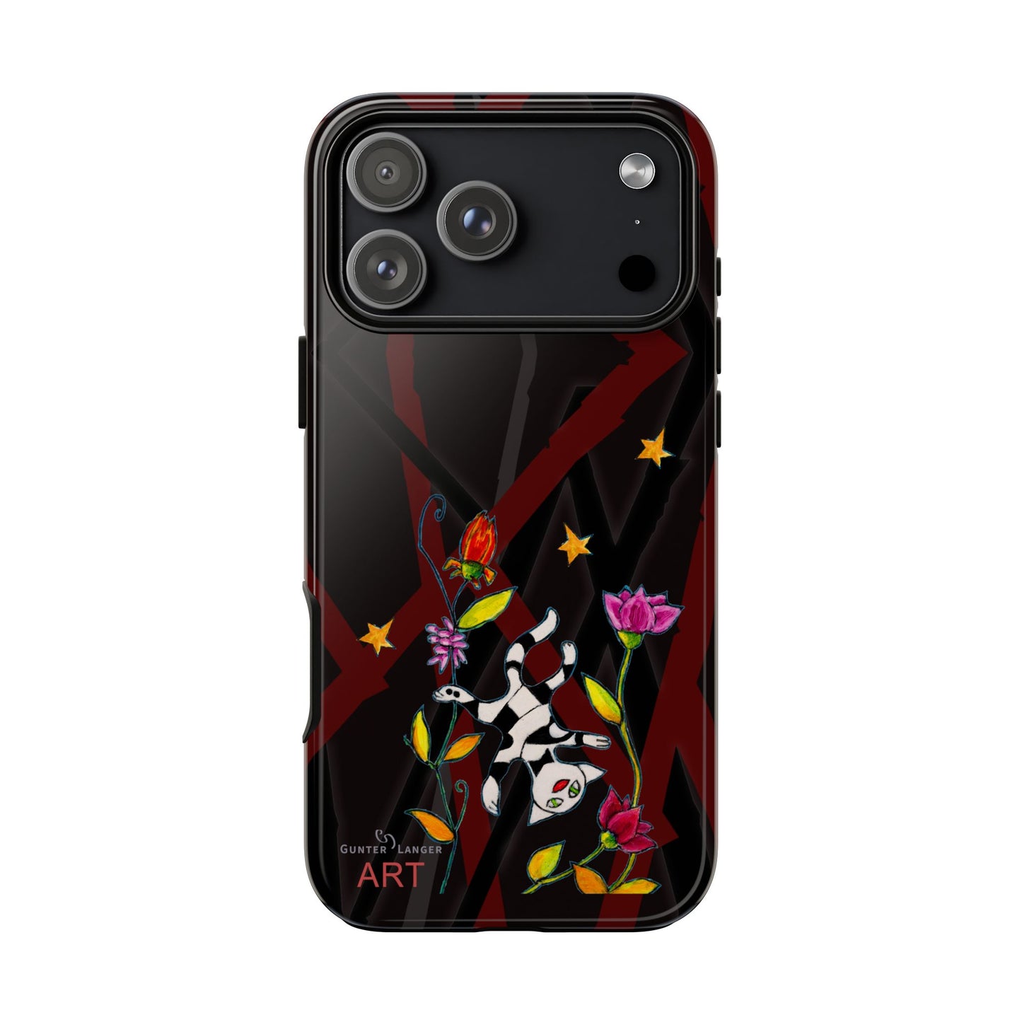 Tough Cases - iPhone - Motiv: Katze schwebt und Ranken, H 7,73 cm, Mikado3