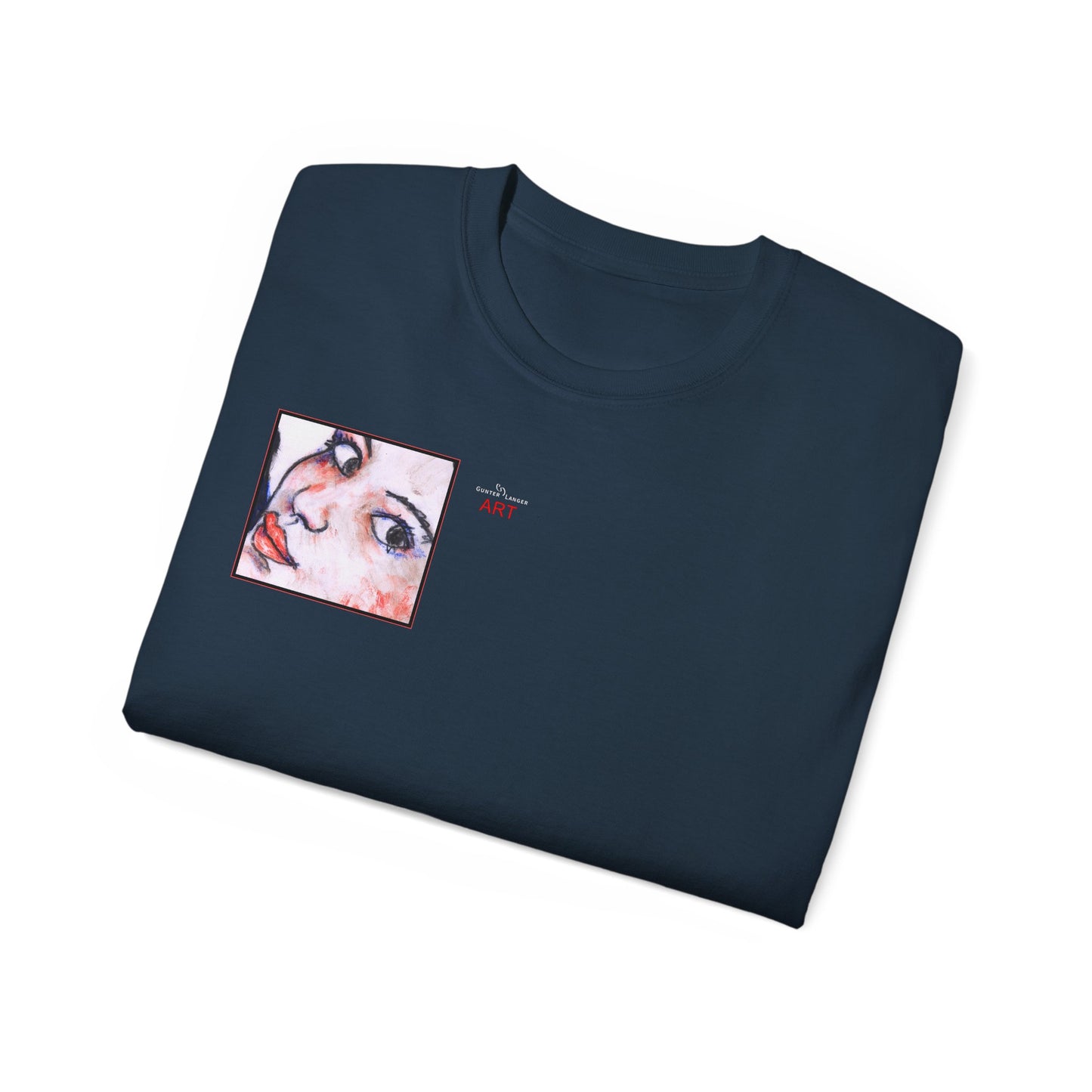 Unisex Ultra Cotton Tee - Motiv: Front Annette (Ausschnitt) & Rückseite Annette