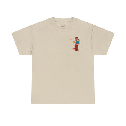 Unisex Heavy Cotton Tee - Motiv: Front, Lea, Ranken, H 13cm & Rückseite, Lea, Ranken, H 40,45 cm, Neck Label
