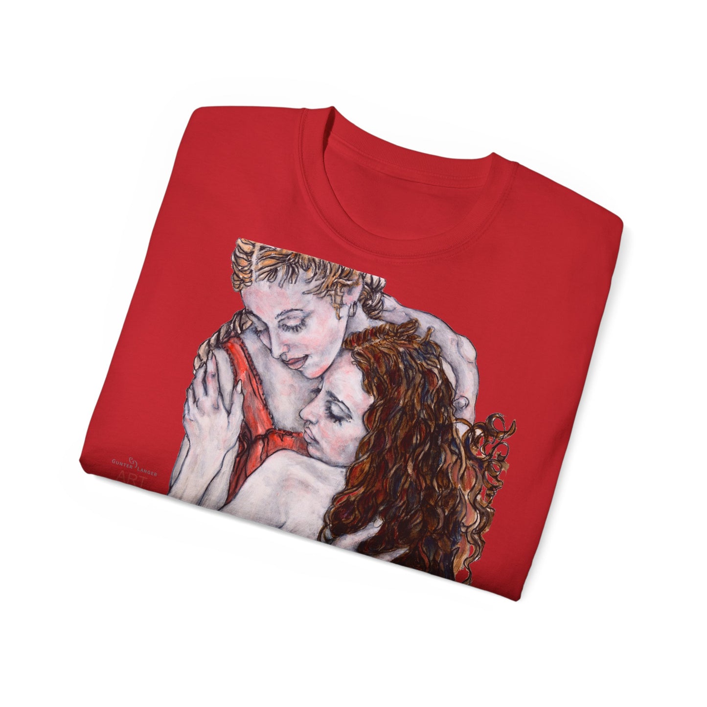 Unisex Ultra Cotton Tee - Mutter und Tochter, Front Bei dir, H 49 cm
