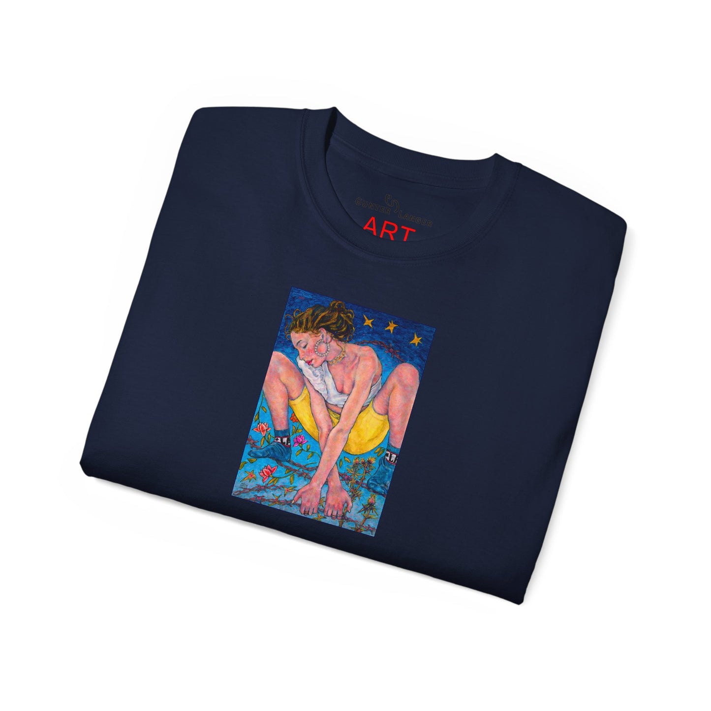 Unisex Ultra Cotton Tee - Motiv: Alva & Alva, Neck Label