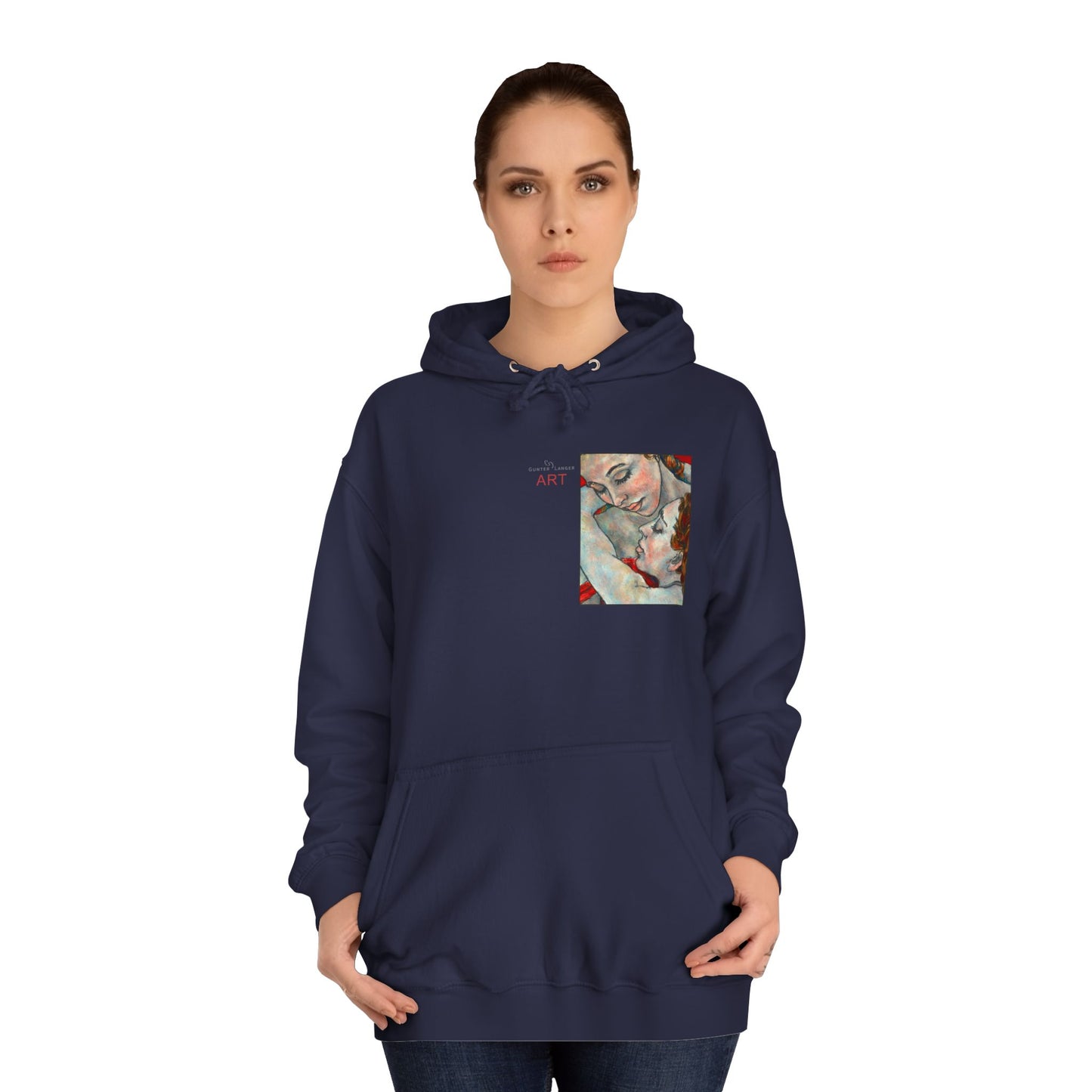Unisex College Hoodie - Motiv: Front Nähe & Rückseite Nähe (gerahmt)