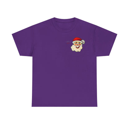 Unisex Heavy Cotton Tee - Motiv: Weihnachtsmann, H 13 cm