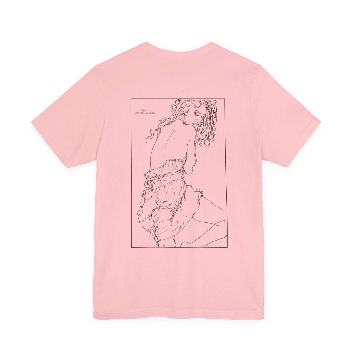 Unisex Jersey Short Sleeve Tee - Motiv: Rückseite Giselle, Kasten, H 40 cm