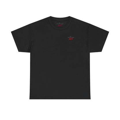 Unisex Heavy Cotton Tee - Motiv: Front Logo & Rückseite Lina, Neck Label