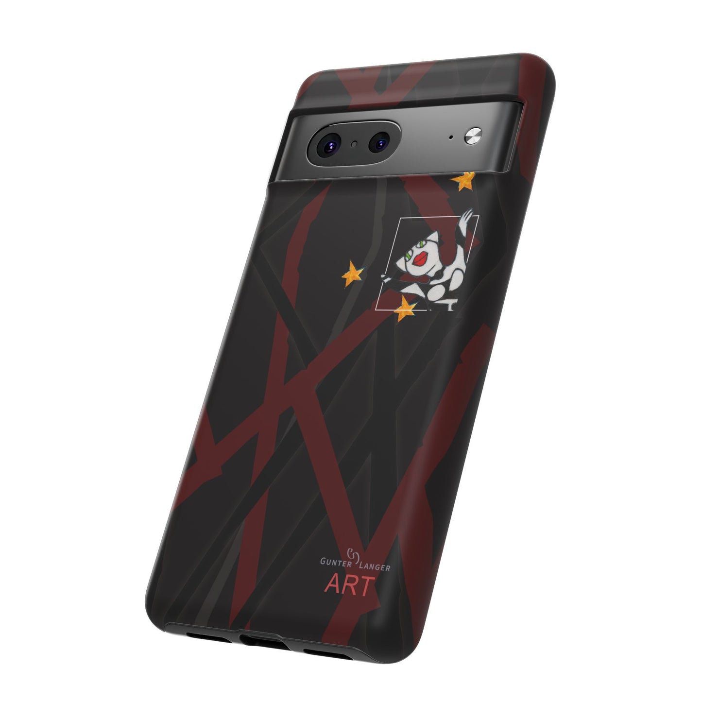 Tough Cases - Google Pixel - Samsung Galaxy - Motiv:  "Miau" klein H 8 cm, Sternenhimmel, Mikado3