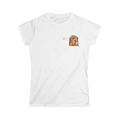 Women's Softstyle Tee - Motiv: Front, Erna, H 8 cm