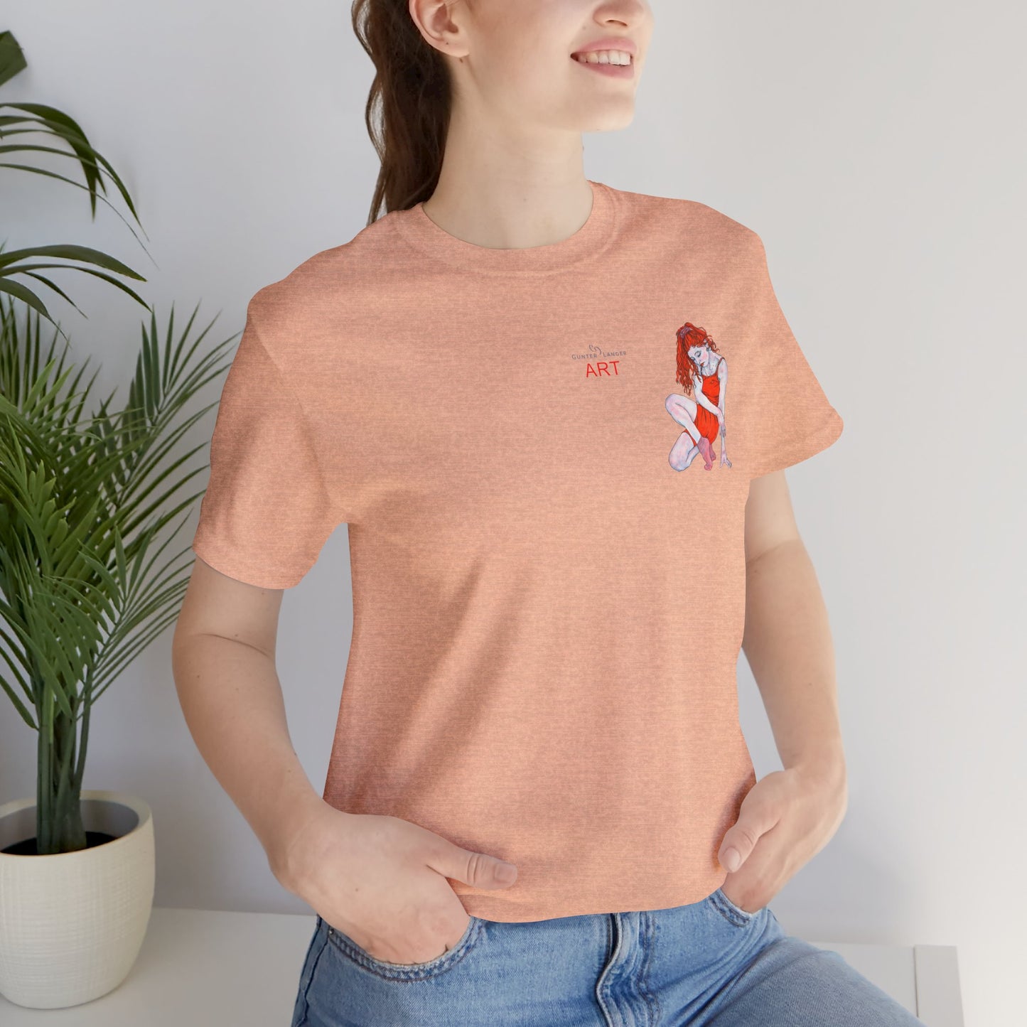Unisex Jersey Short Sleeve Tee - Motiv: Front Julia, H12,5 cm
