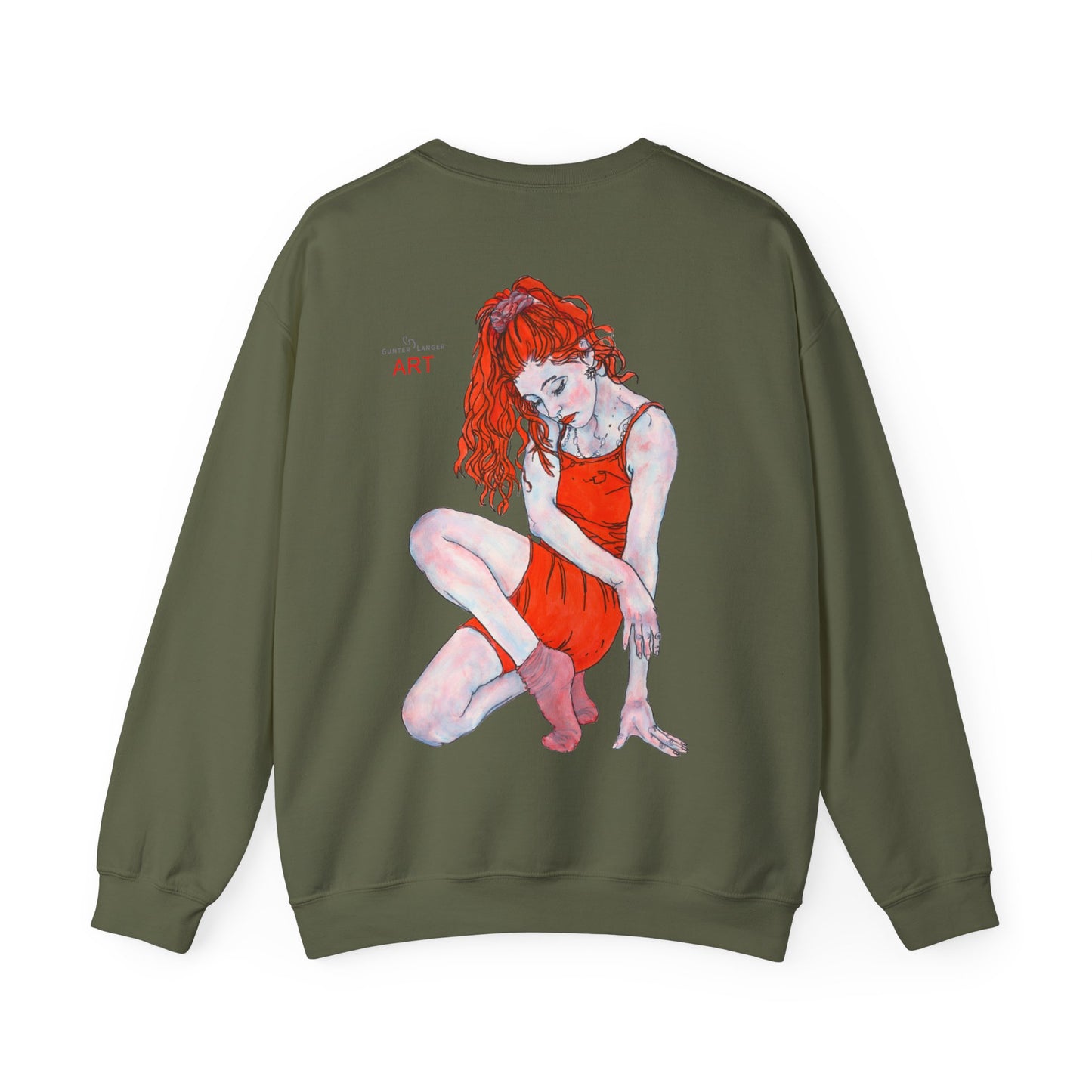 Unisex Heavy Blend™ Crewneck Sweatshirt - Motiv: Front Julia & Rückseite Julia
