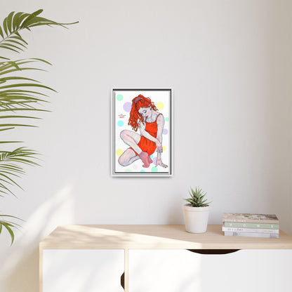Matte Canvas, Framed (Multi-color) - Motiv:  Julia, Farbkreise, Format klein H 30,5 bis 76,2 cm