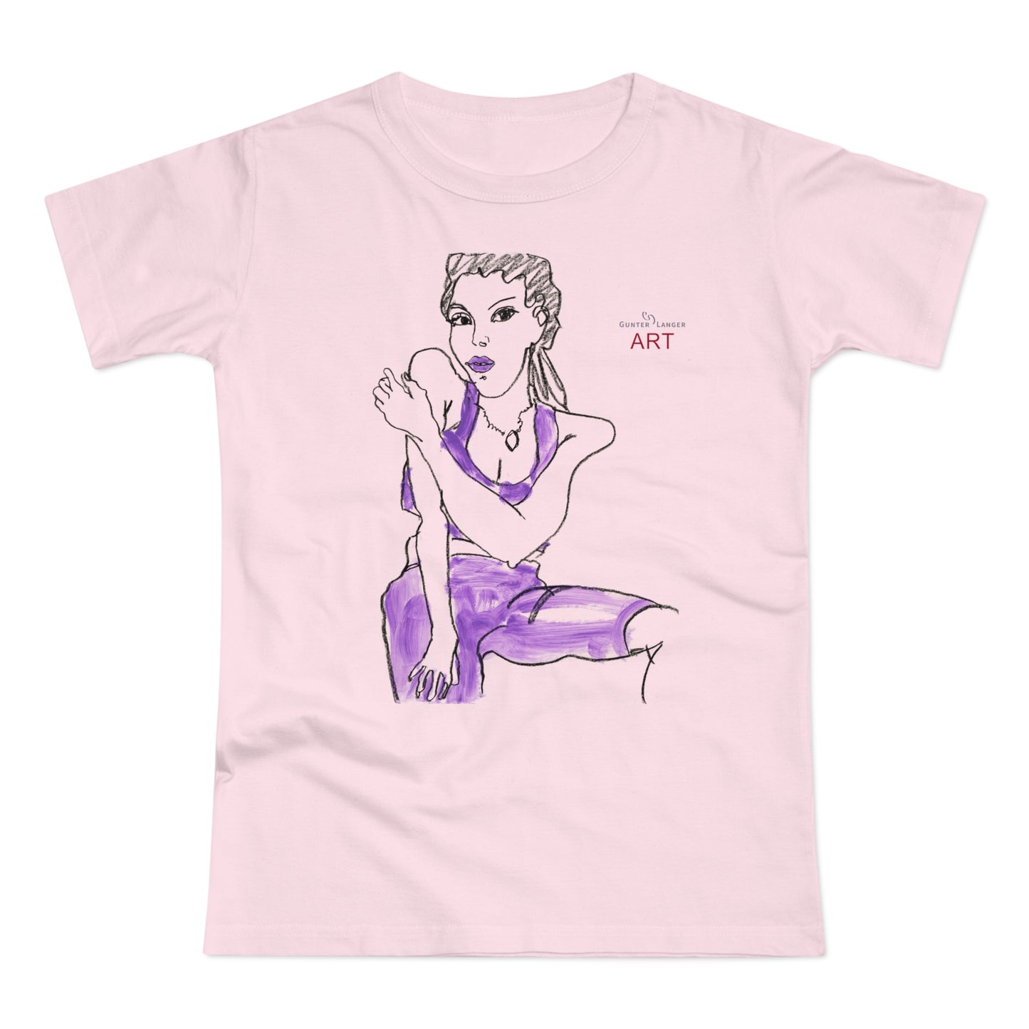 Single Jersey Women's T-shirt - Motiv: Front, Front Carlotta H 34,5 cm