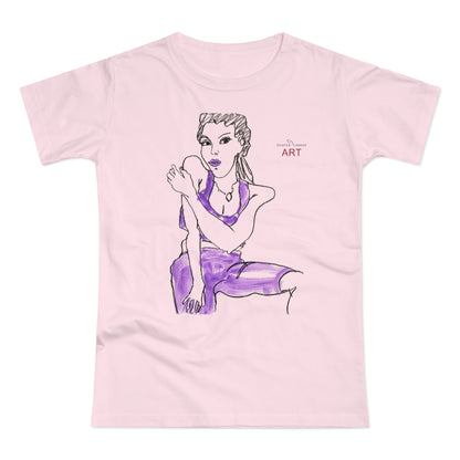 Single Jersey Women's T-shirt - Motiv: Front, Front Carlotta H 34,5 cm