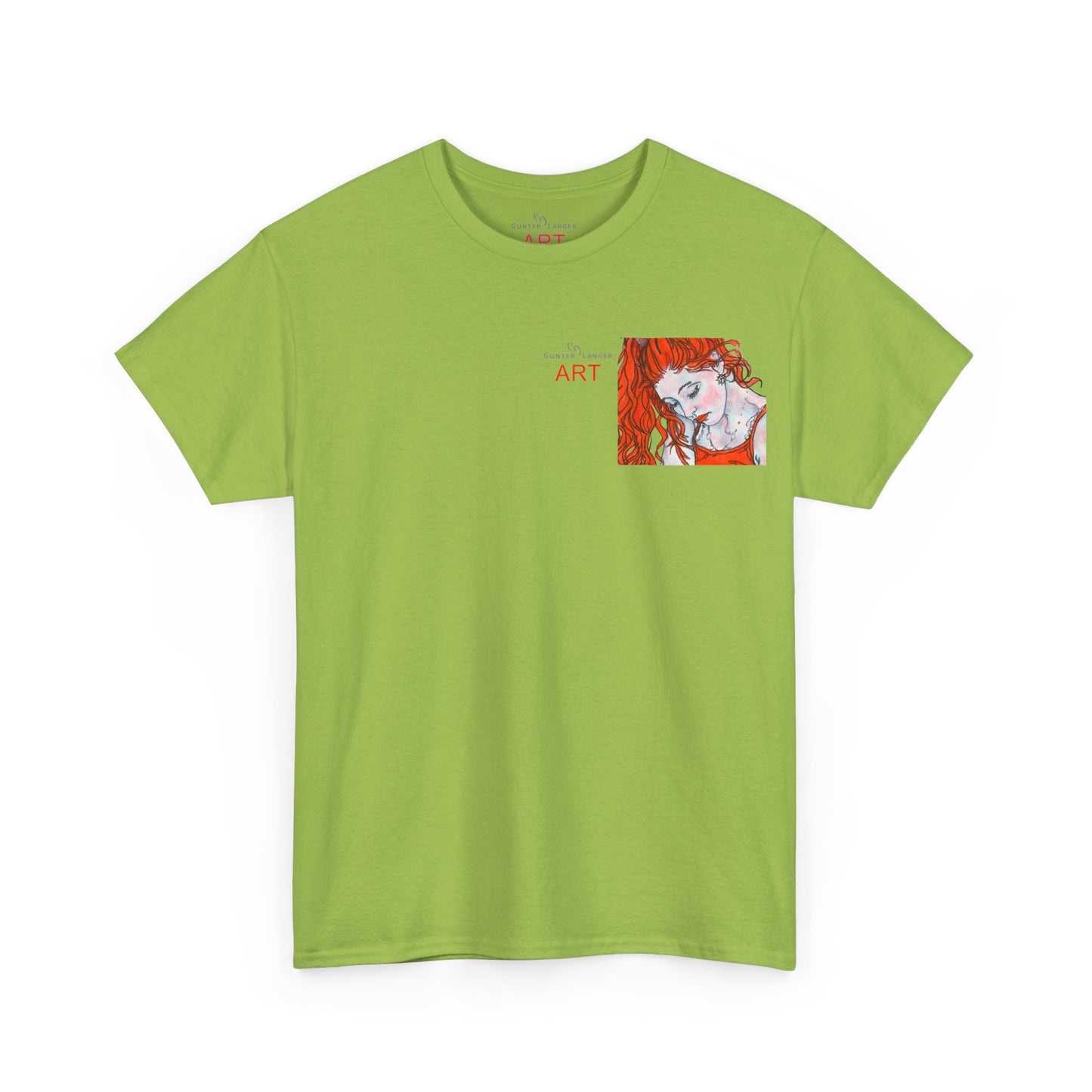 Unisex Heavy Cotton Tee - Motiv:  Front Julia, Ausschnitt & Rückseite Julia, H 49 cm N-Label