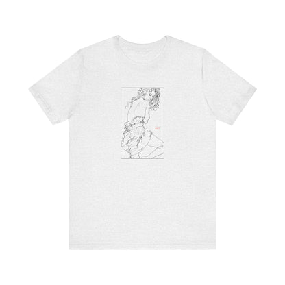 Unisex Jersey Short Sleeve Tee - Motiv: Front Giselle, im Kasten H 25 cm