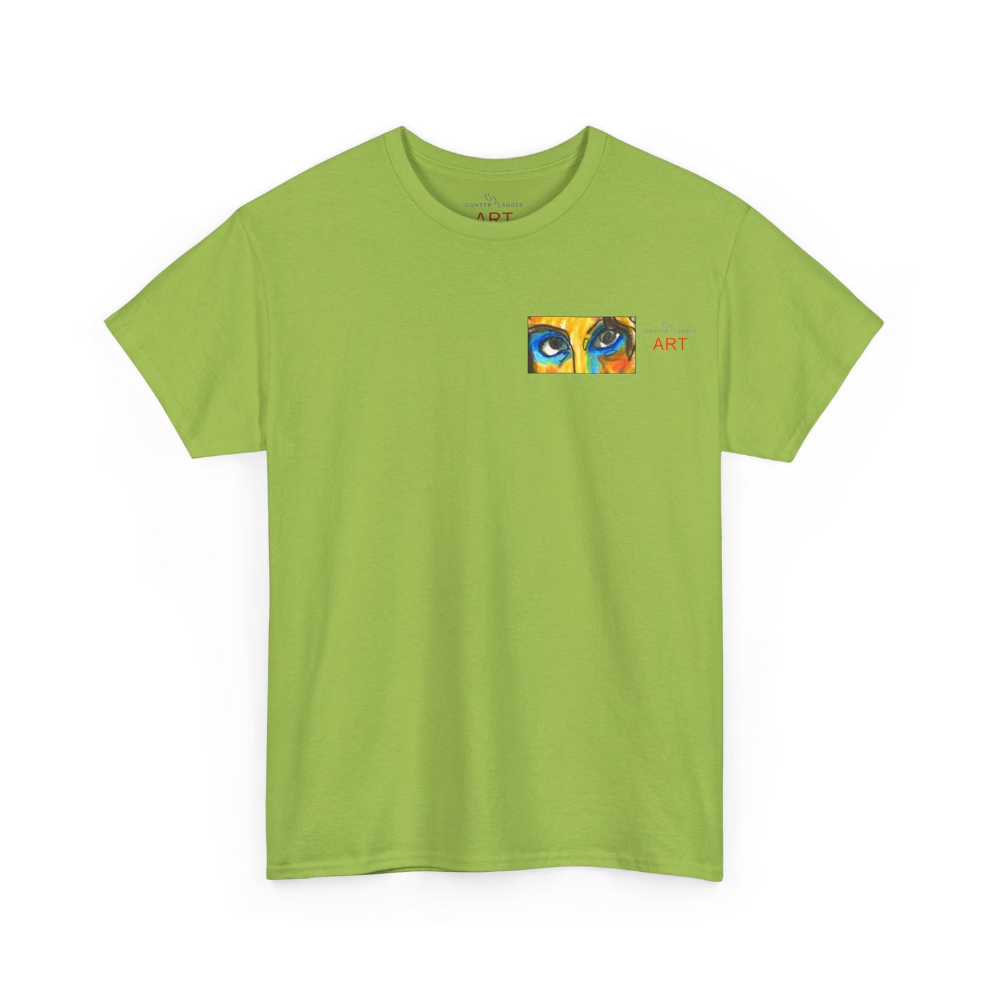 Unisex Heavy Cotton Tee - Motiv Augen & Frechdax, Neck Label