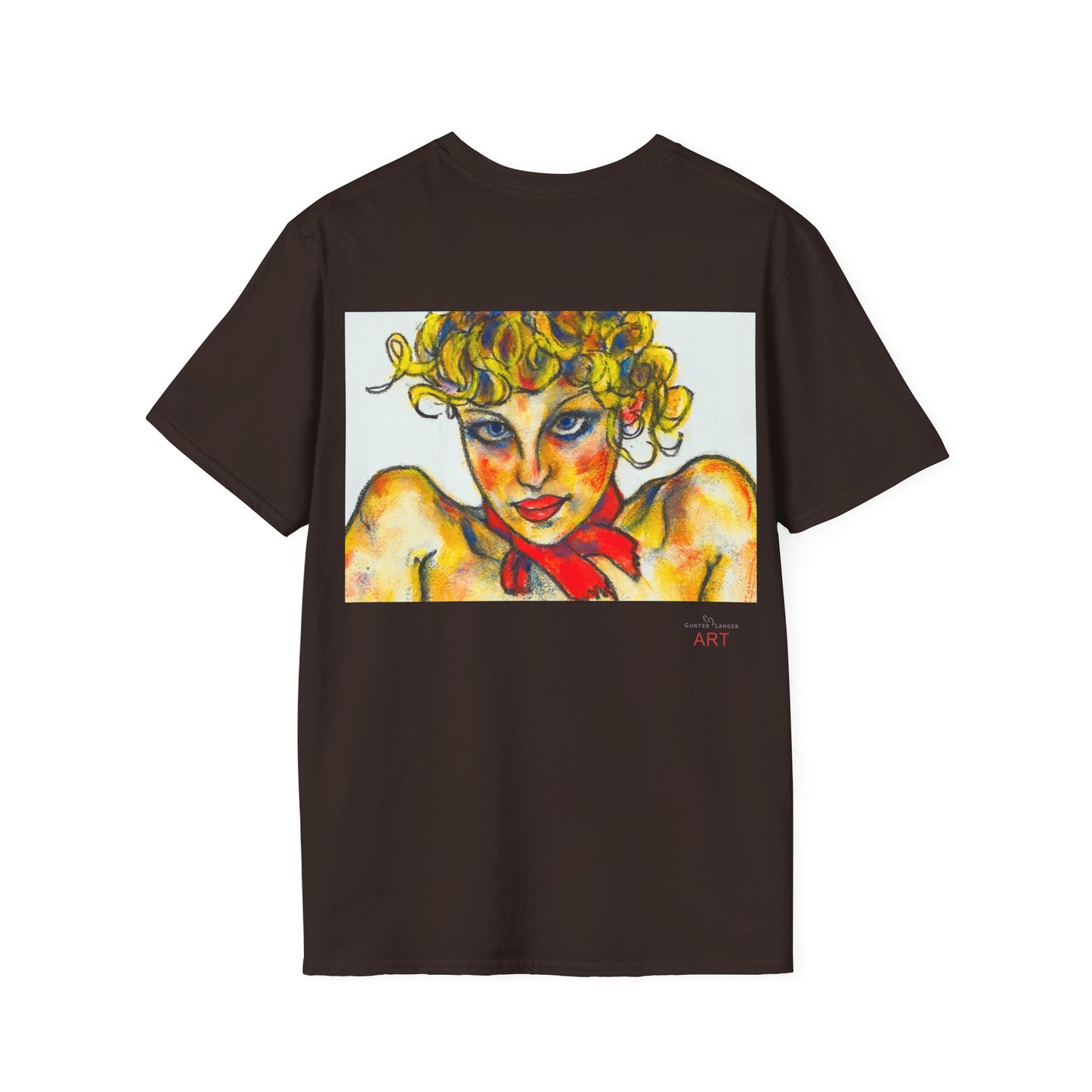 Unisex Softstyle T-Shirt - Motiv: Front Ina (Ausschnitt H 13,5 cm) & Ina, Rückseite (groß H 27 cm)