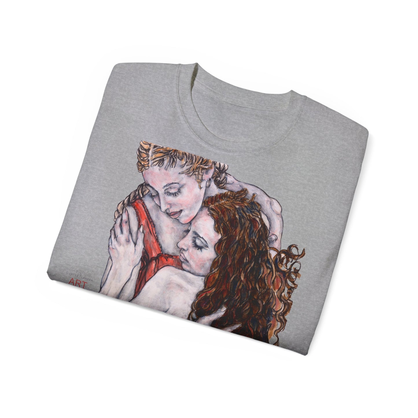 Unisex Ultra Cotton Tee - Mutter und Tochter, Front Bei dir, H 49 cm