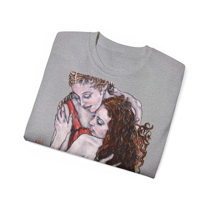 Unisex Ultra Cotton Tee - Mutter und Tochter, Front Bei dir, H 49 cm