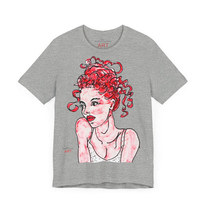 Unisex Jersey Short Sleeve Tee - Motiv: Front Mila, H 49 cm