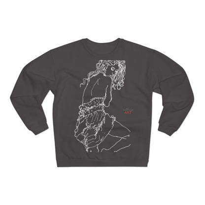 Unisex Crew Neck Sweatshirt (EU) - Motiv: Front Giselle, H 49 cm & Rückseite Giselle,  H 49 cm (weiß)