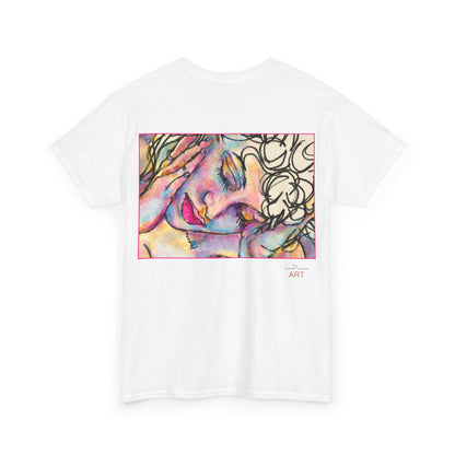 Unisex Heavy Cotton Tee - Motiv:  Motiv: Front Mara, H 9 cm & Rückseite Mara, H 27 cm