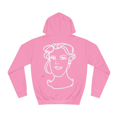 Unisex College Hoodie - Motiv: Front Lars & Rückseite Gia (weiß)