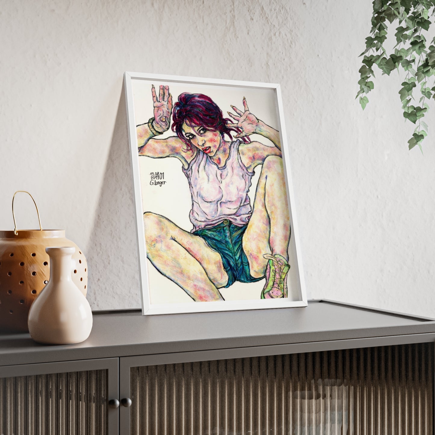 Posters with Wooden Frame - Motiv: Siegesgöttin